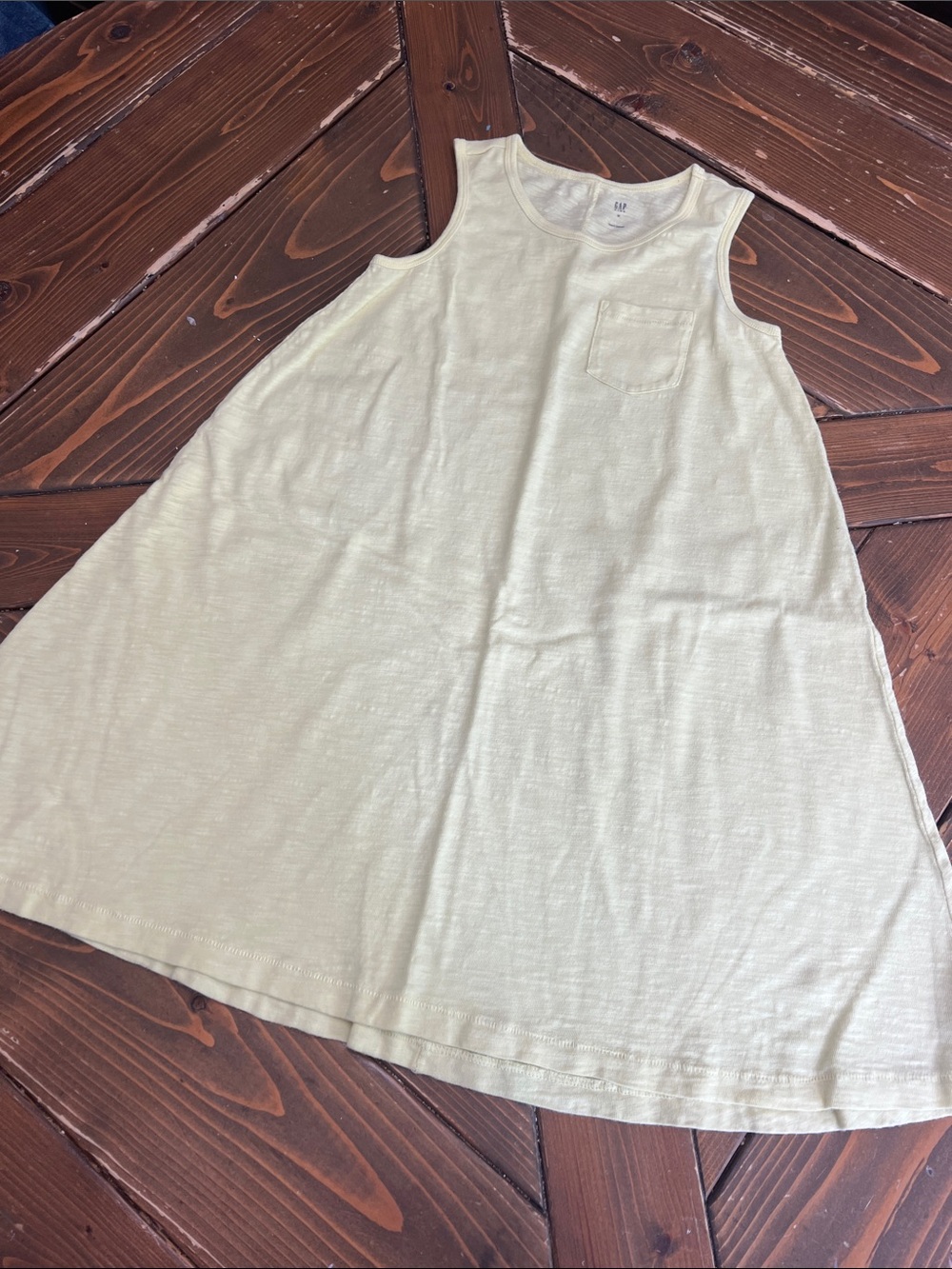 GAP Sleeveless A-Line Dress in Pale Yellow